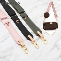 large wide strap canvas nylon strap luxury designer shoulder bag belt replacement with genuine leather handbag parts accessory