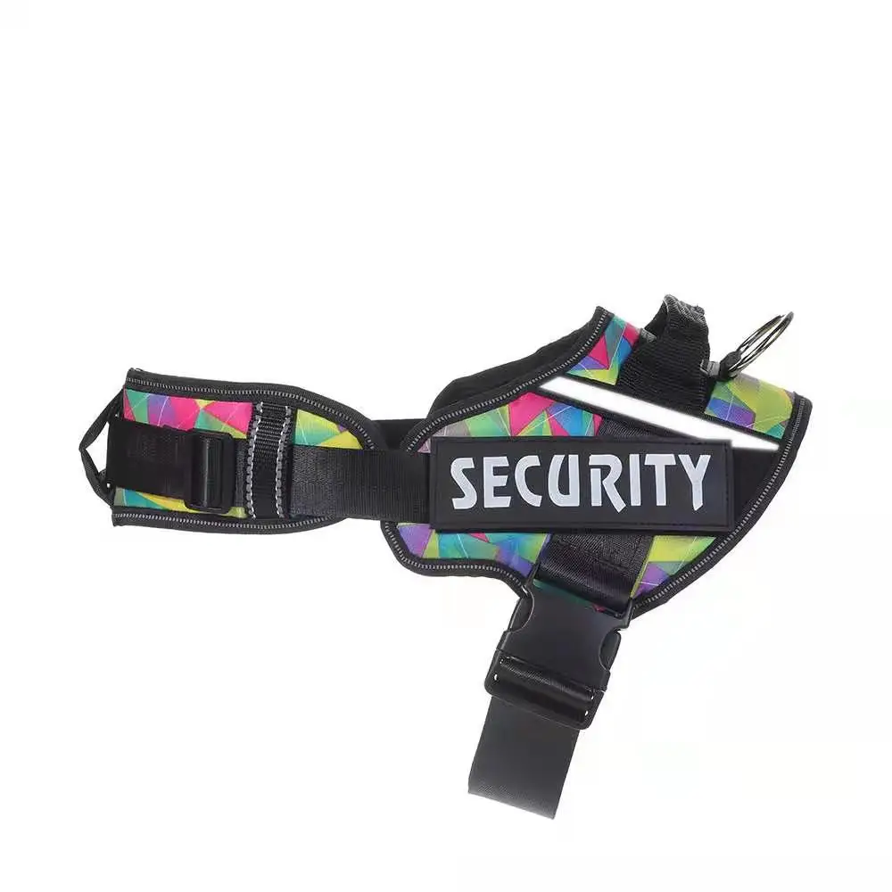 

Adjustable Nylon Dog Harness Reflective Dog Collar Personalized Dogs Harness and Leash Set Dogs Vest
