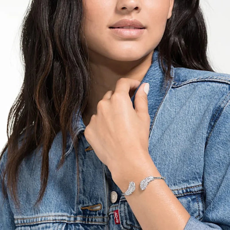 PANDOO модный шарм посеребренный Оригинал 1:1 копия светильник с перьями Открытый