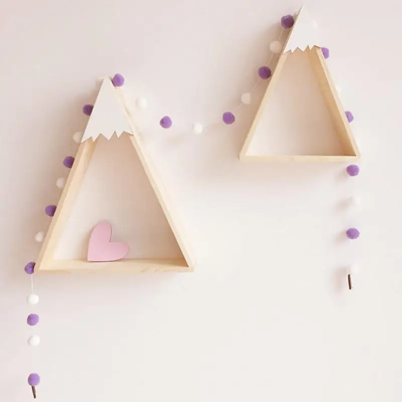 1 шт. домашняя детская девушки украшение помещения Macaron с меховыми помпонами для