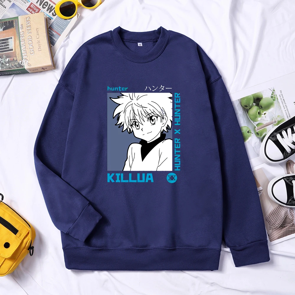 

Hunterhunter Hoodie Hxh Japan Anime Killua Sweatshirt Men Hoodies Sweatshirts Spring Autumn Crewneck Pullovers Hoody Streetwear