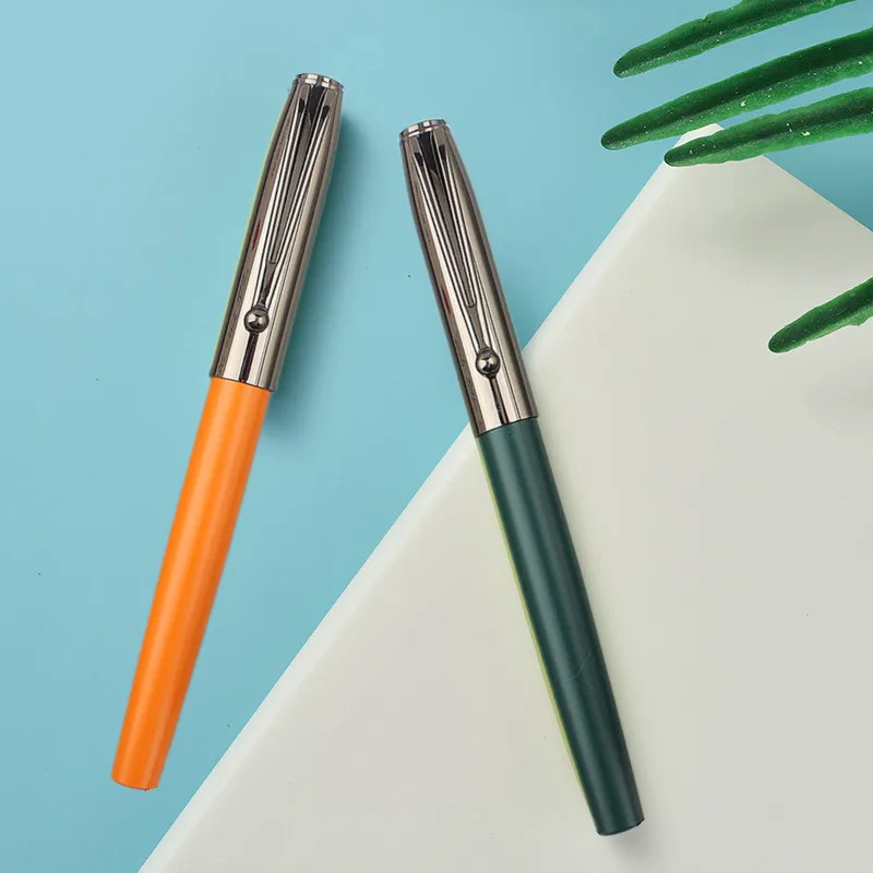 

Luxury Quality 9006 Metallic gray Cap Fountain Pen EF Nib 0.38mm Ink Pen Stationery Student Office Supplies
