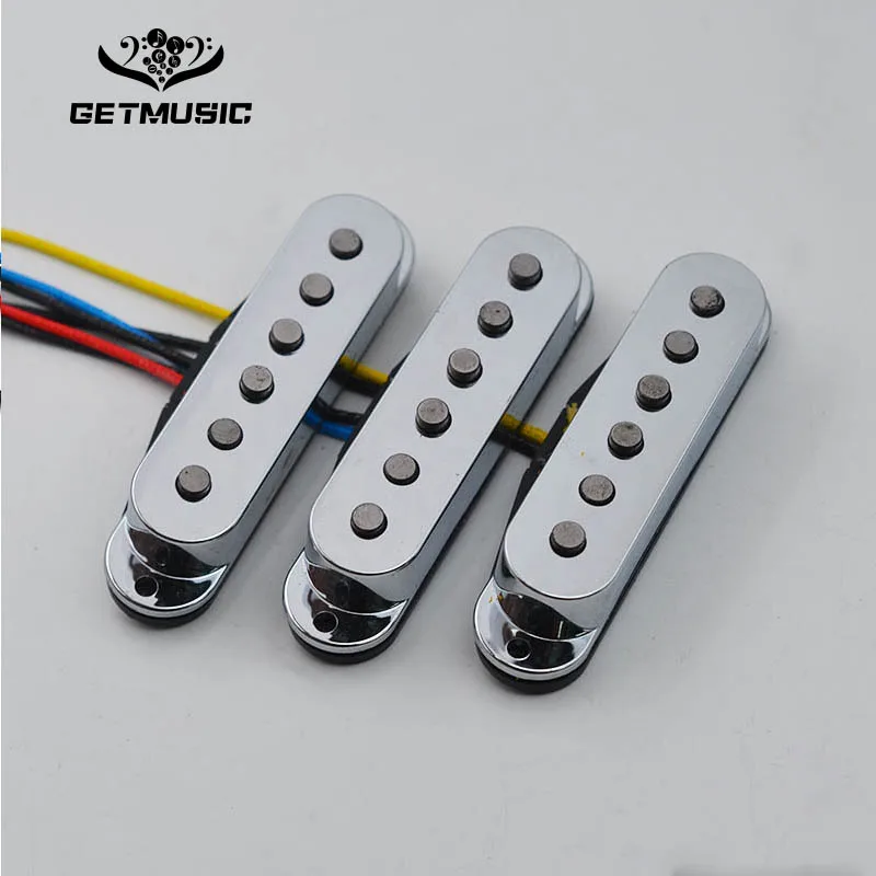 

Alnico 5 Single Coil Staggered Top Fiber Bobbin Pickup Electric Guitar Pickup Neck/Middle/Bridge 50/50/52mm for FD Guitar Purple