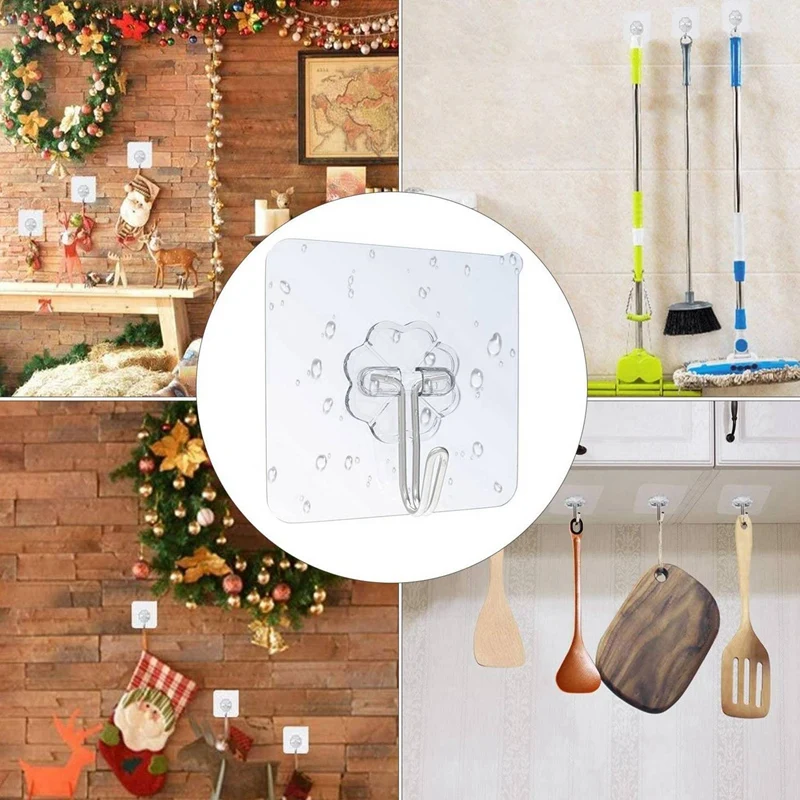 Акция! 20 шт. водонепроницаемый самоклеящийся настенный крючок и 1 держатель для