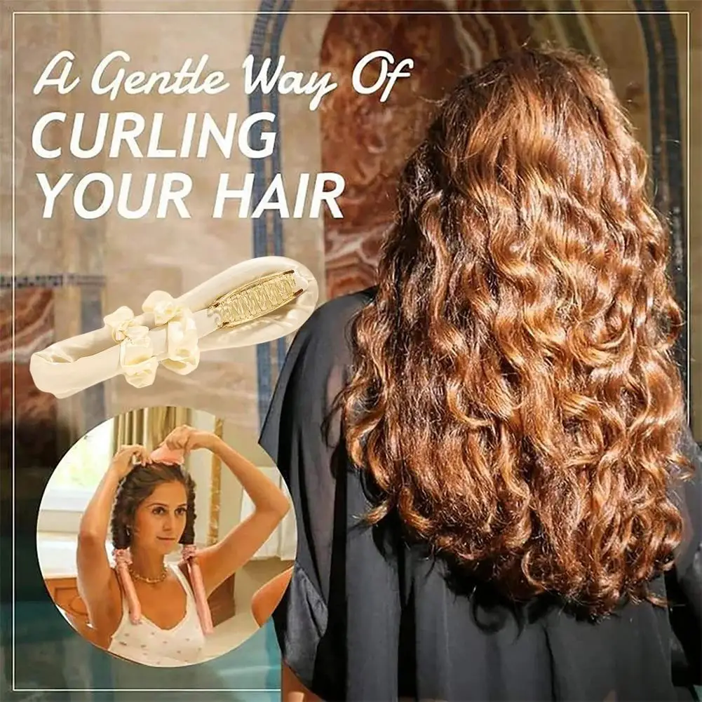 

Плойка для волос Slik атласная без тепла, повязка на голову для женщин, лента для завивки волос, резинки для девочек, головные уборы, аксессуар...