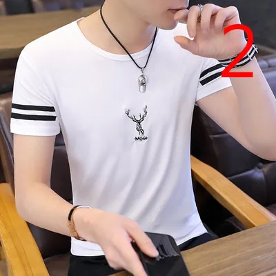 

Korean version of the self-cultivation cotton and linen men's shirt half-sleeved summer trend new linen shirt