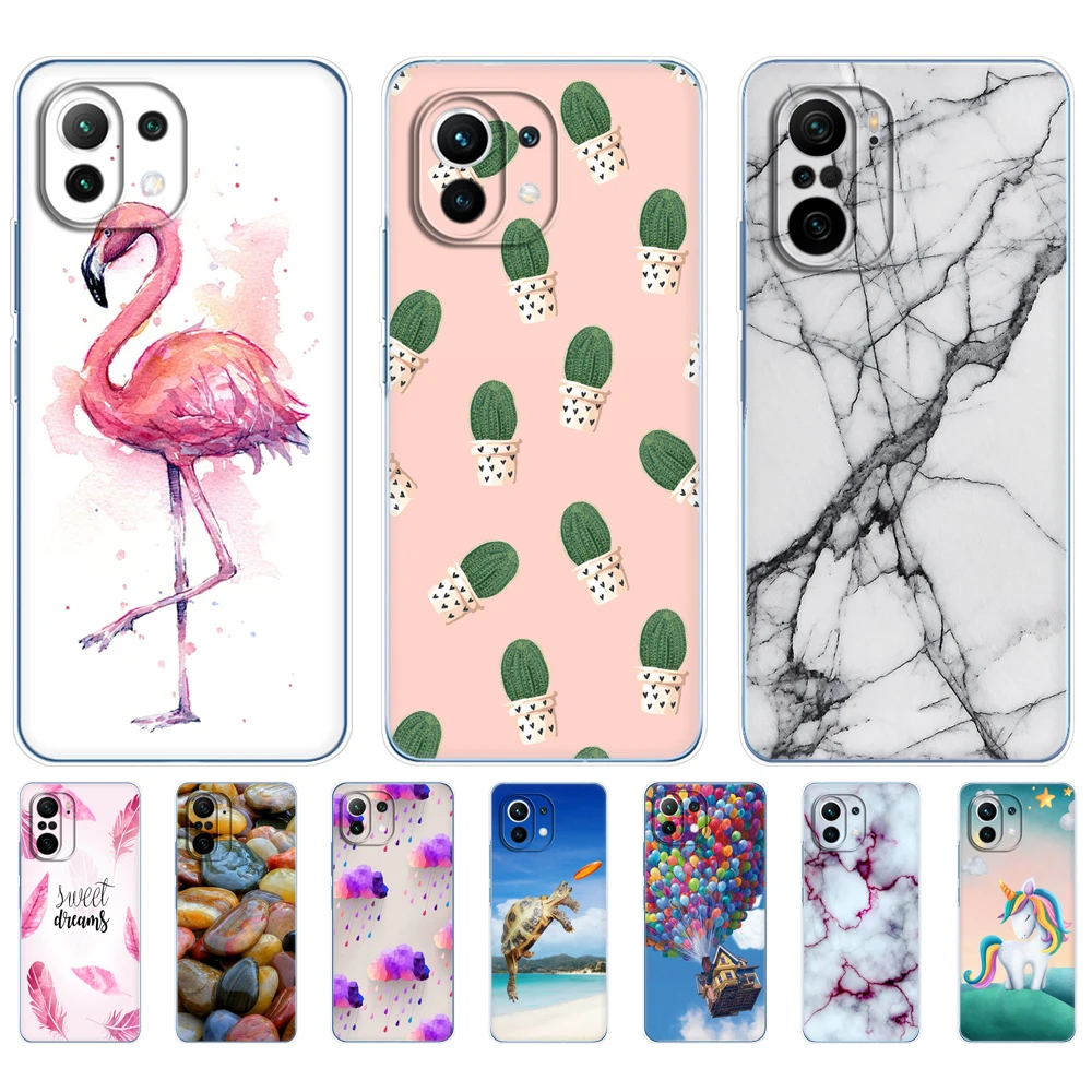 For xiaomi Mi 11 / Mi 11 Lite 5G NE 4G / Mi 11i / Mi 11 Ultra Case Silicon Soft TPU Back Phone Cover For Xiomi Mi11Lite Bumper