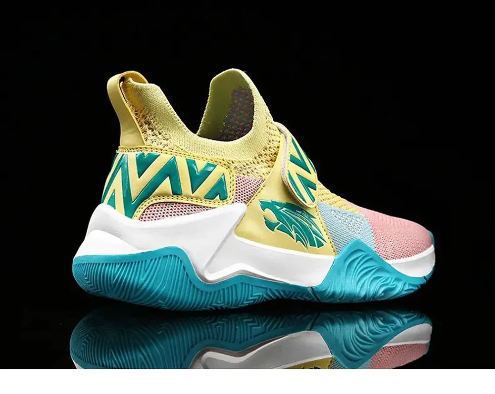 

High Top Basketball Shoes Outdoor Basketball Shoes New Kelly New Air Permeable Basketball Shoes 36-44 Tricolor Batch 65