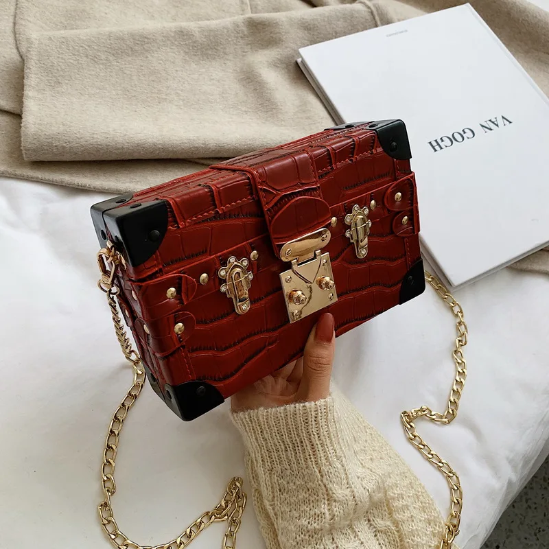 STYLE 4 Модная женская сумка через плечо с заклепками, модная женская сумка-мессенджер, маленькая квадратная женская сумка, новинка, женская сумка на плечо - Цвет: STYLE 4