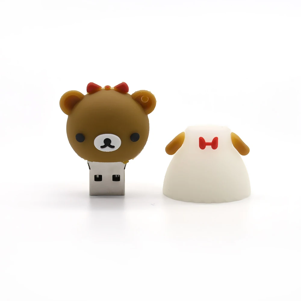 Милый USB флэш-накопитель мультяшная Флэшка Свадебный Медведь U-диск для