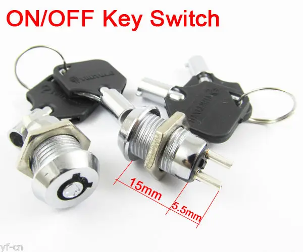 

1pc Key Ignition Switch ON/OFF Lock Switch Plastic Handle 10.5x19mm # 506