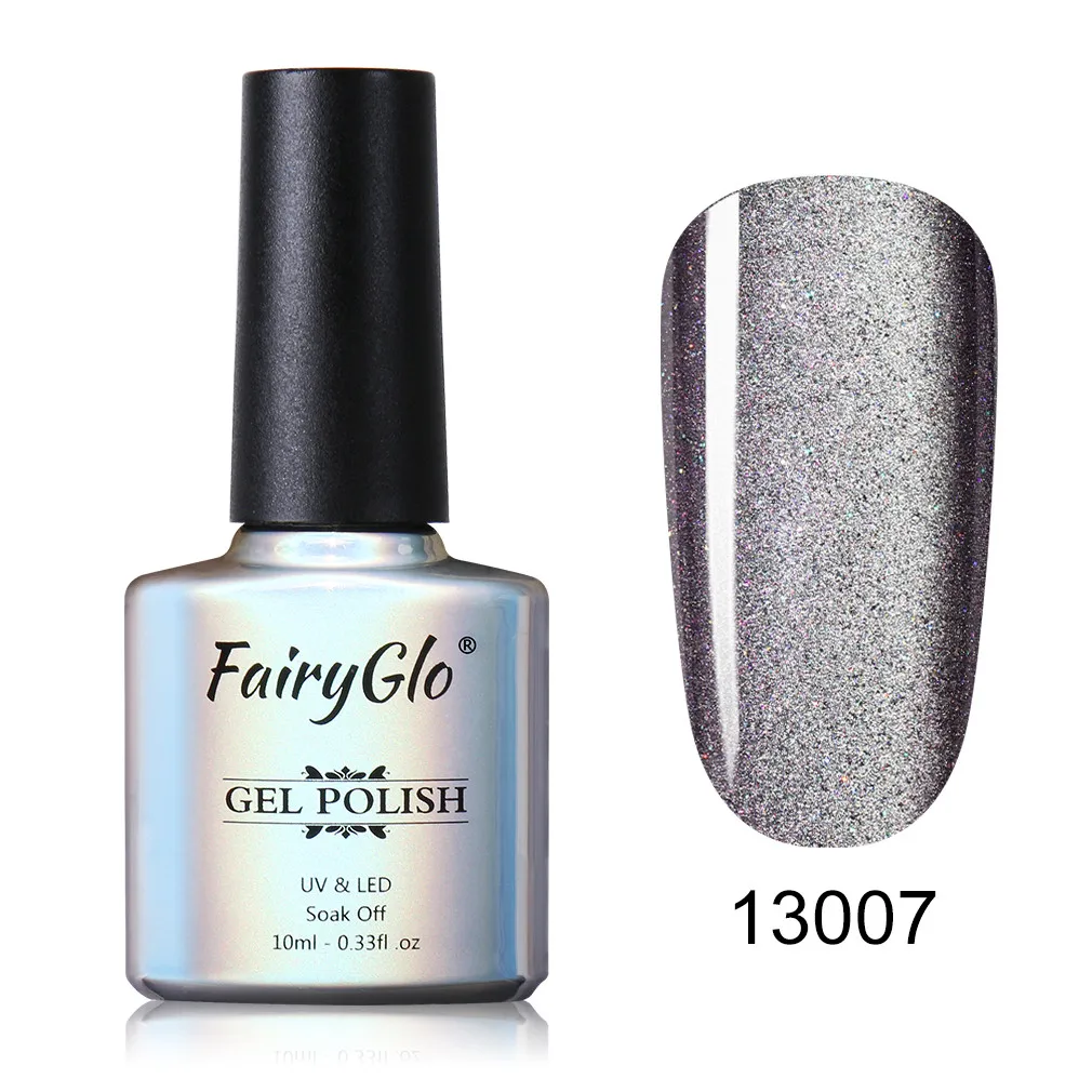 13007 FairyGlo 10ml 5D Wide Line Cat Eye UV Gel Polish Chameleon Cat's Eyes Nail Gel Polish Magentic Nail Gel Varnish Enamel Lacquer - Цвет: 13007