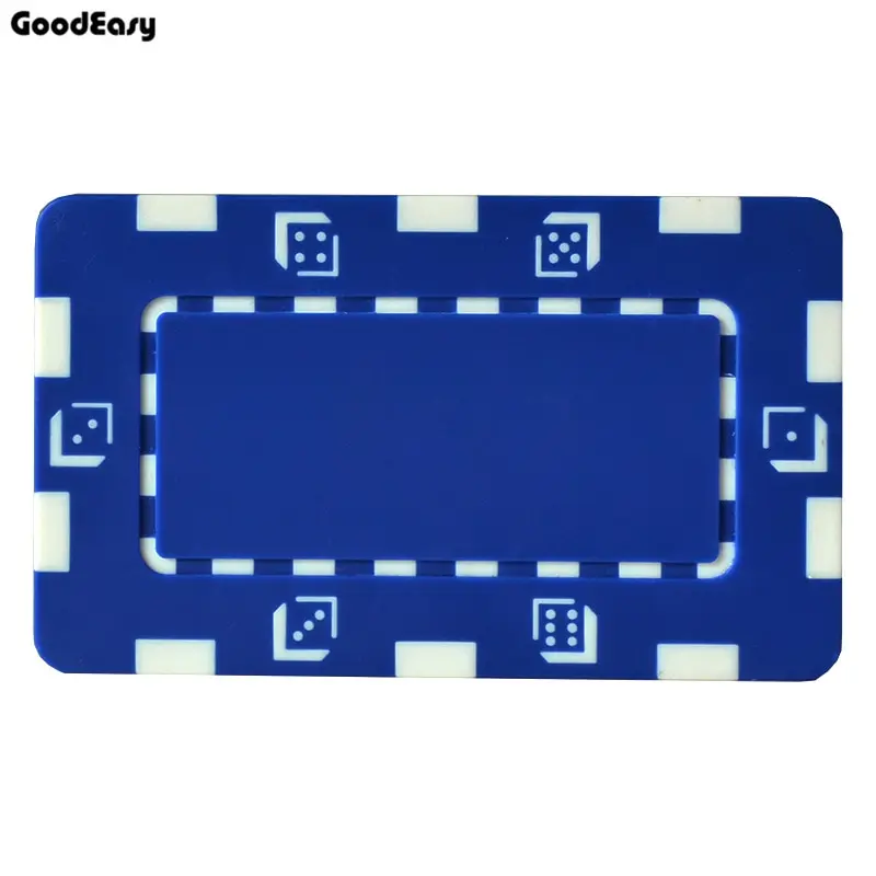 dark blue ABS квадратный Техасский Холдем покерные фишки набор казино металлические монеты развлечения Монте-Карло покер клуб аксессуары Прямая поставка 10 шт./лот - Цвет: dark blue