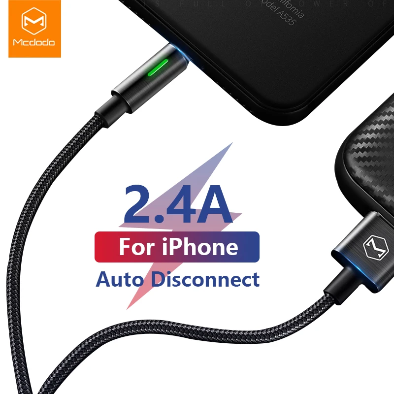 Mcdodo USB Зарядное устройство кабель для передачи данных для iPhone X XR XS Max 8 7 6 6s Plus iPad кабель Lightning Быстрая зарядка автоматический разъединительный кабель для передачи данных