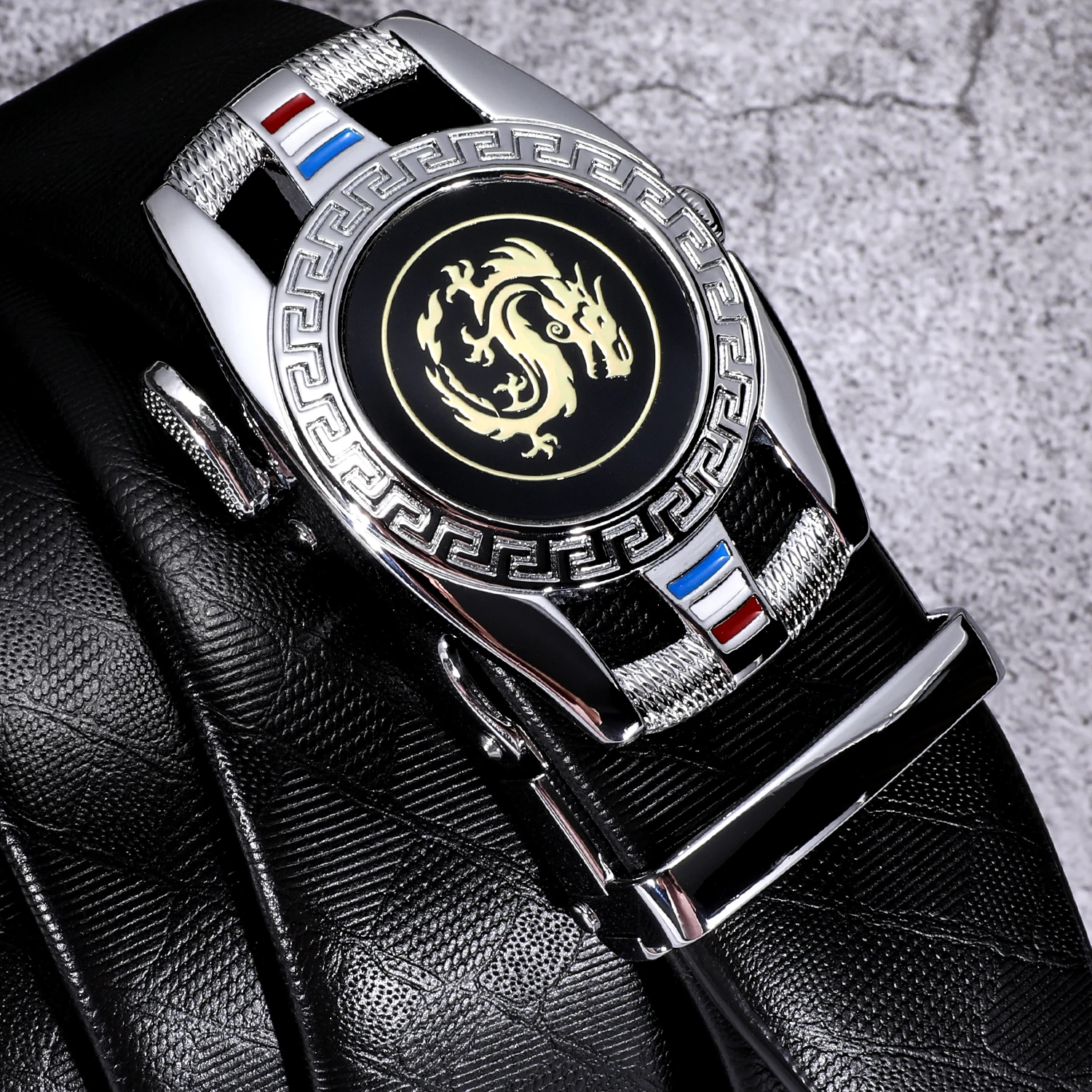 

Famous Brand Men's Genuine Leather Trouser Belt Luxury Designer Alloy Automatic Buckle Belts High Quality Cowhide Strap DiBanGu