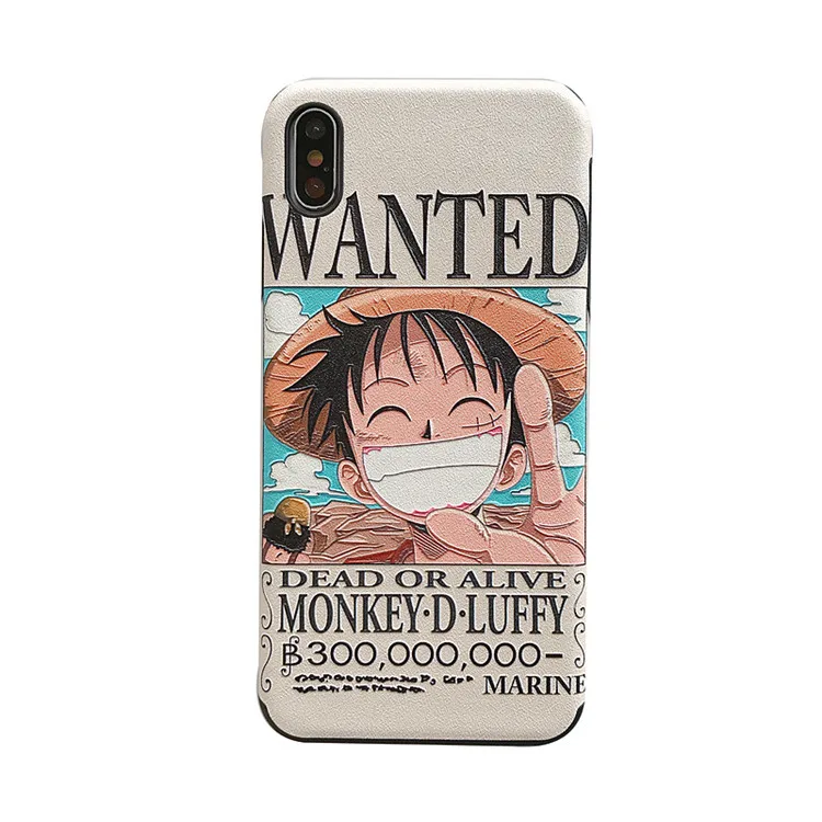 Цельный японский аниме Luffy Wanted винтажный постер чехол для телефона iPhone 7 7plus 6S 8 Plus