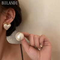 bilandi 925%c2%a0silver%c2%a0needle women jewelry big pearl earrings popular design sweet korea temperament stud earrings for women gifts