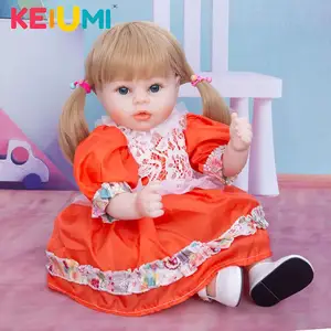 Кукла KEIUMI Bebe Reborn, 18 дюймов, настоящая ткань, реалистичные очаровательные Куклы для новорожденных, подарок на день рождения для детей