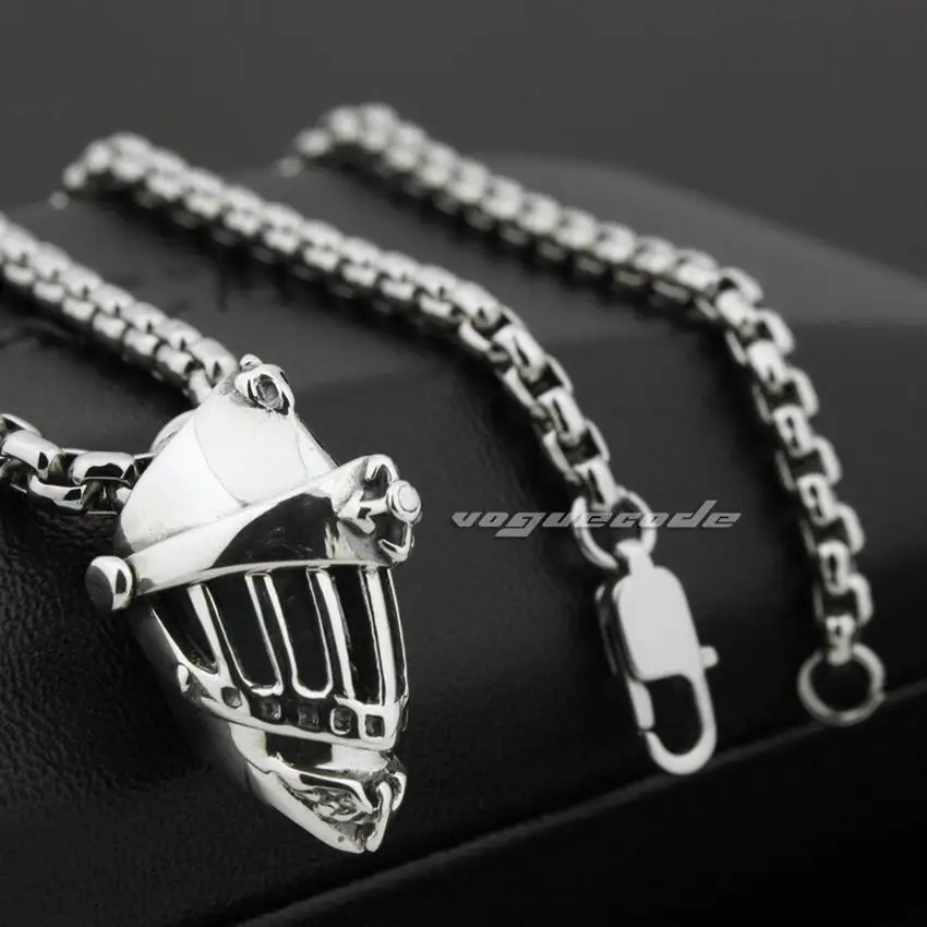 925 пробы Серебряный рыцарский шлем средневековый крестоносый мужской Байкерский