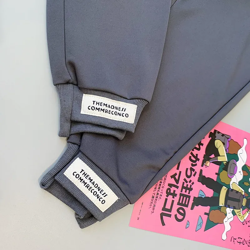 

Women Jogger Pants 2021 New Spring And Autumn Letter Female Ankle-Length Pants Korean Style Student Black Gray N55