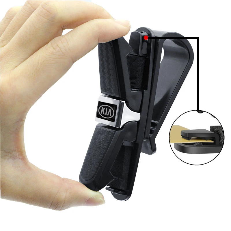 Car Sun Visor Glasses Box Sunglasses Clip Card Ticket Holder Fastener for Kia Sportage Rio 3 Soul Optima Ceed Pro K5 K2 Pride Et |