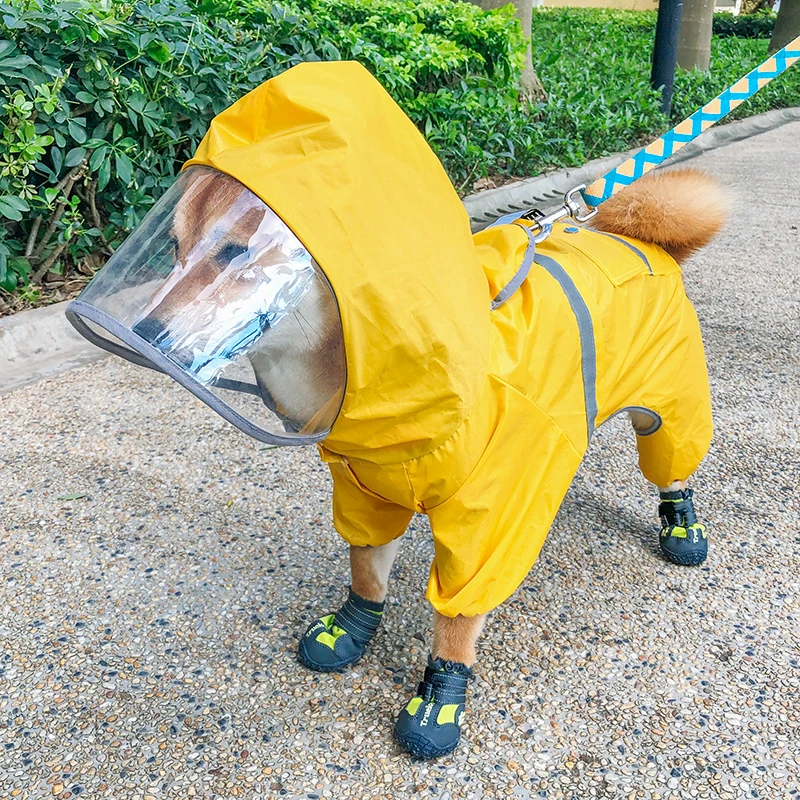 Capa de Chuva Poncho à Prova Roupas para Cães Ropa de Perro Pequeno Dwaterproof Água Jaqueta Guarda-chuva Acessórios Chuva Jacet Qjj60gyy Cão