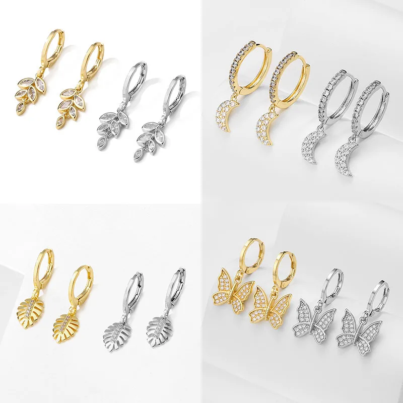 

Floralbride Fashion Jewelry Bijoux Anti-allergic Cubic Zirconia Pearls Earrings Charm Drop Earrings Bridal Women Dangle Earrings