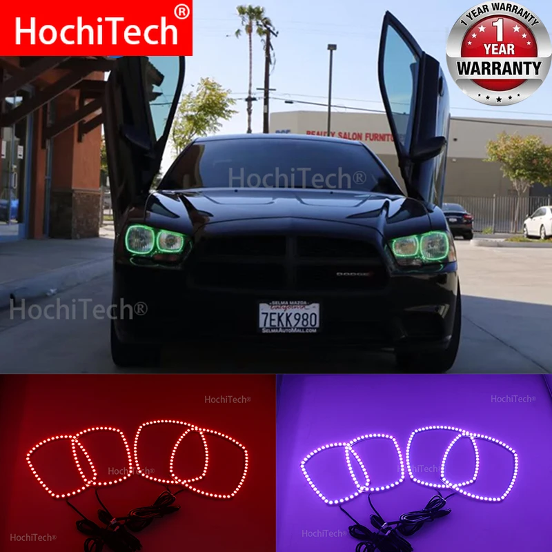Для Dodge charger SXT Plus 2011 2012 2013 2014 RGB СВЕТОДИОДНЫЙ многоцветный ангельские глазки с Halo