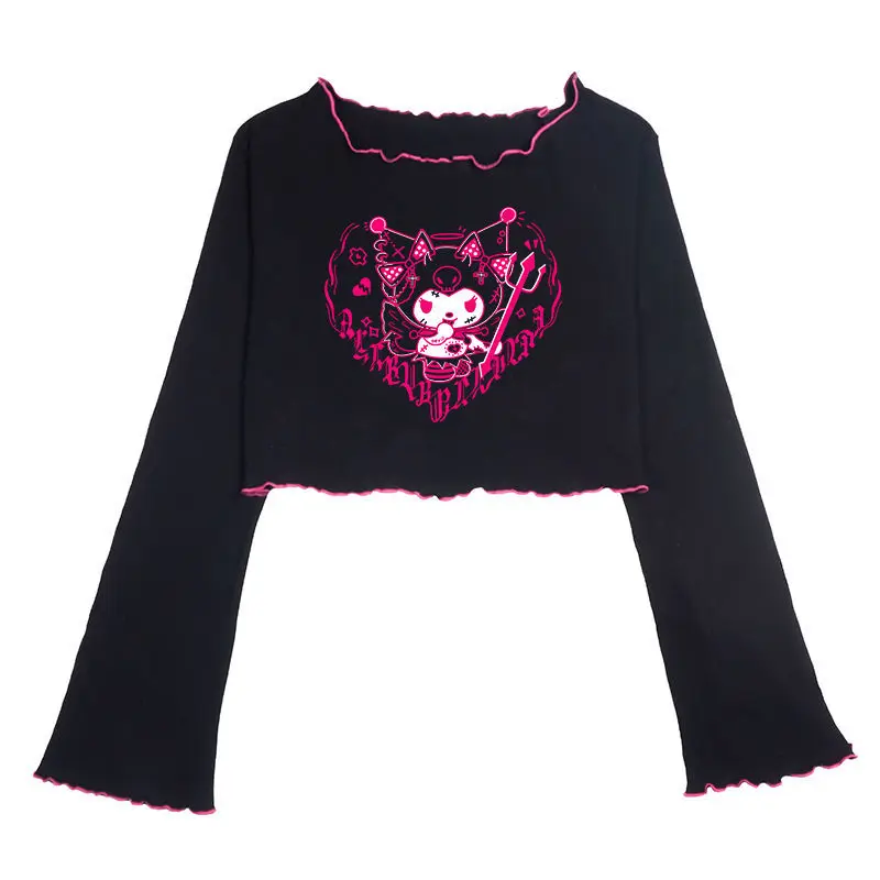Милая летняя одежда kawaii Корейская рубашка с героями мультфильмов короткая