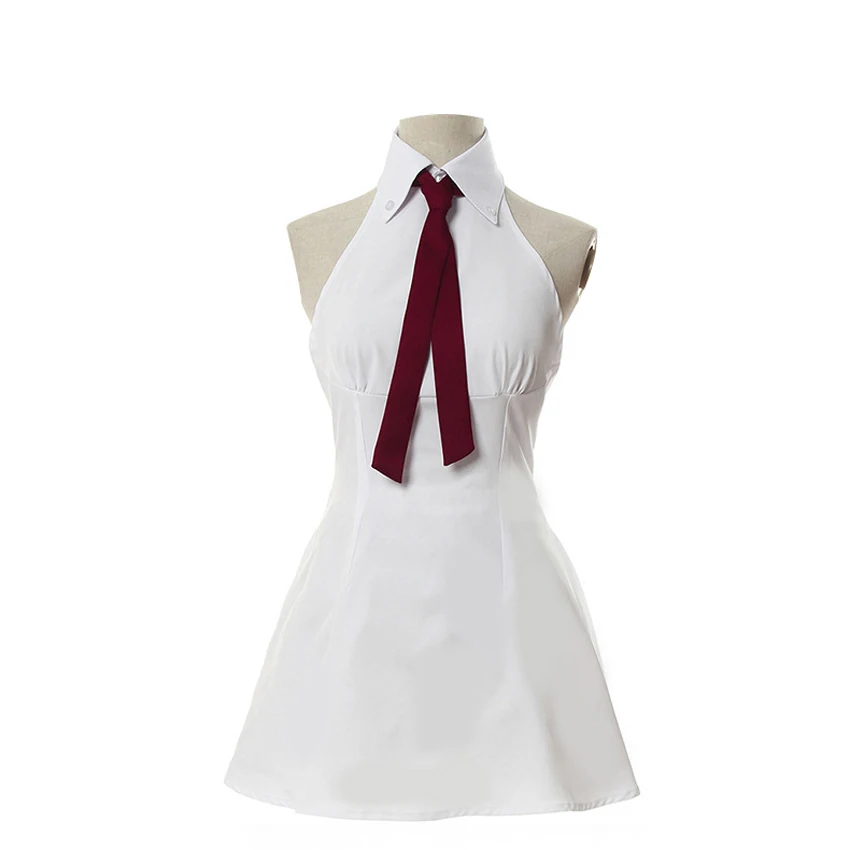 Женский костюм для косплея Гнев богов белое летнее платье без рукавов |