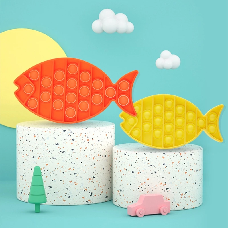 

Push-Pop Bubble Fidget Sensory Toy, Silicone Squeeze Sensory Toy for Kids Adults