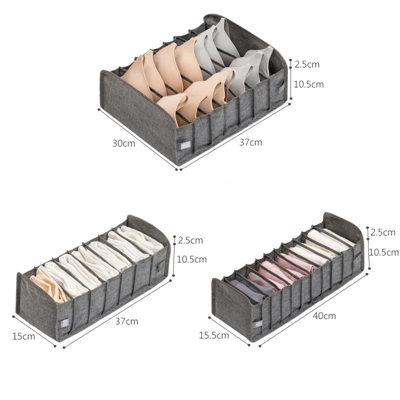 

1 Set Underwear Storage Box Bra Socks Organizador Box Home Use Folable Storage Clothing Case Drawer Separated Storage Organizer
