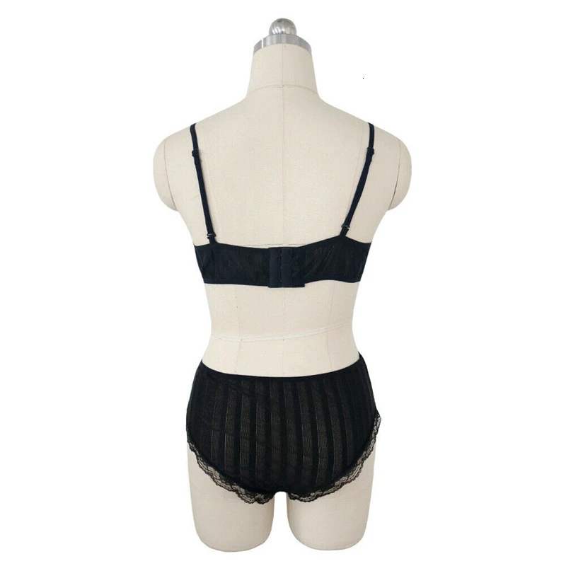 Women Sexy Clothes Set Black Lace 2 Piece Tops Shorts Pants Striped Clothing Sleepwear Casual Ladies Lingerie Sets |