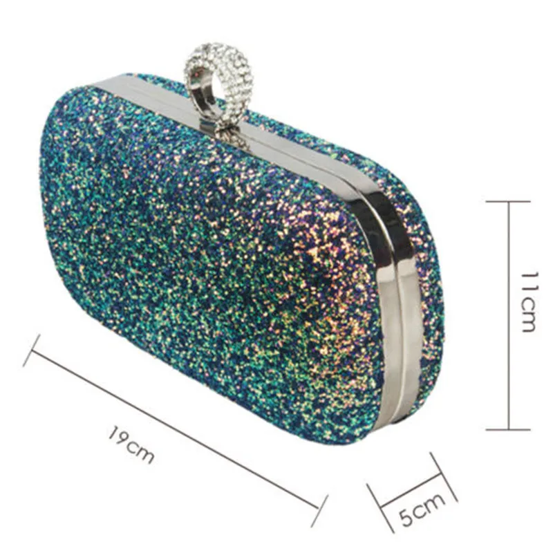 Блестящий женский вечерний клатч с блестками Женская блестящая дизайнерская