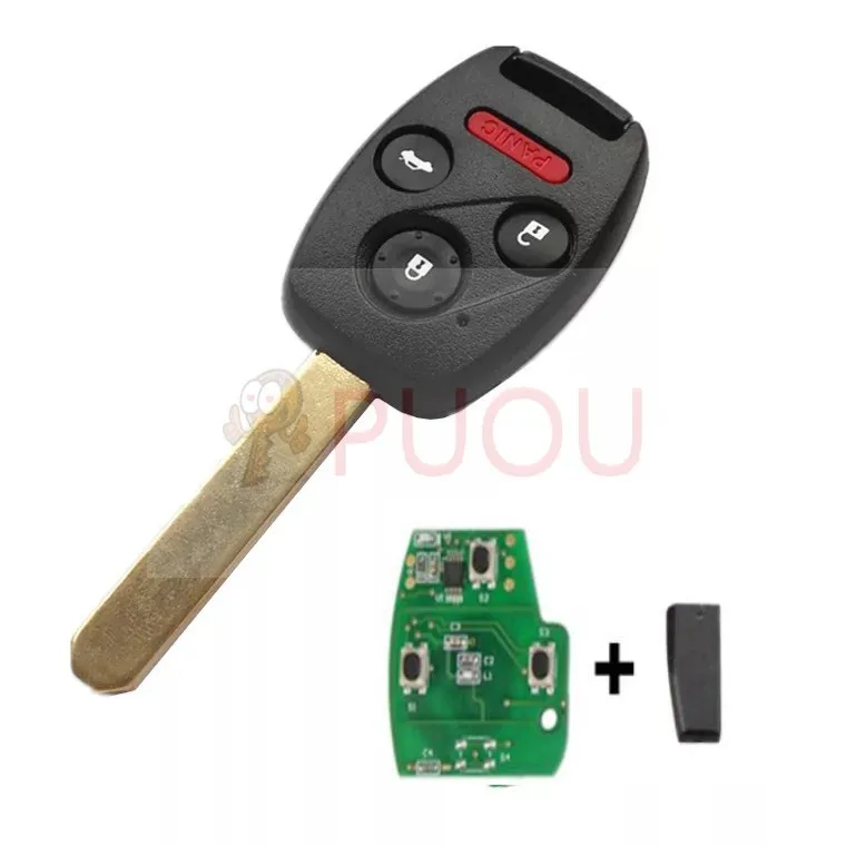3- 1button 2 кнопки дистанционного ключа автомобиля 313,8 МГц MLBHLIK-1T ID46 для Honda Accord Crosstour CRV Fit Insight 2008 2009 2010 2011 2012 - Количество кнопок: 3- 1button