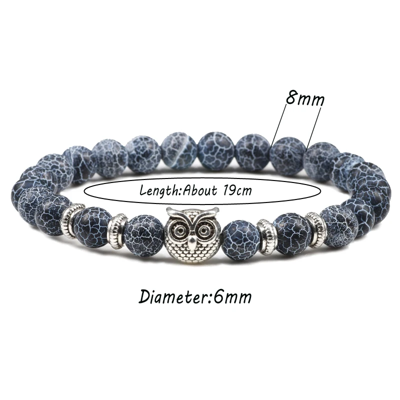 2 шт./компл. браслет из камня тигровый глаз Будда Лава бисера эластичные браслеты