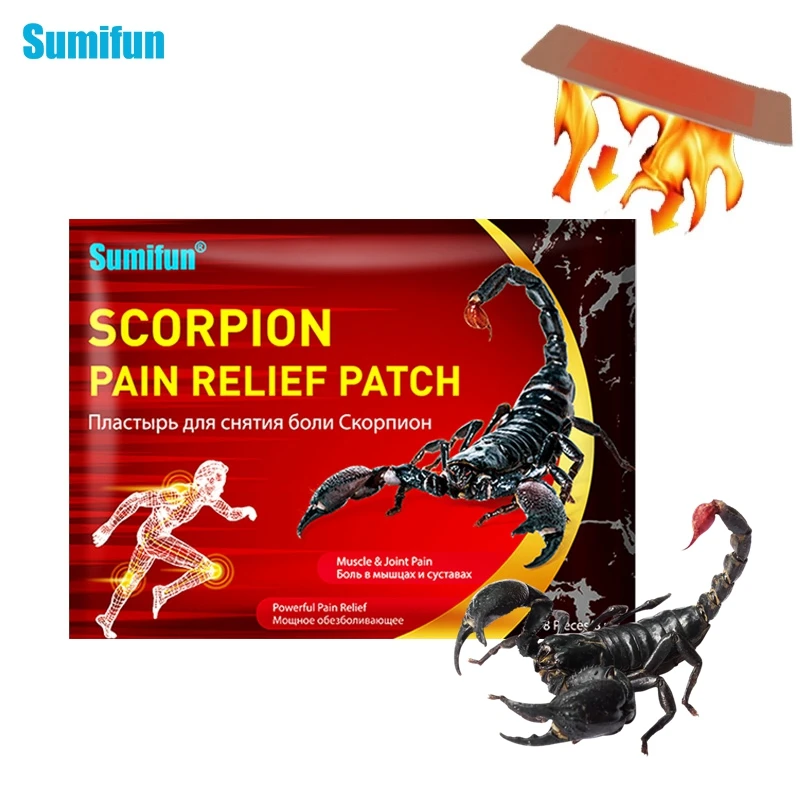 

Sumifun 8pcs Scorpion Venom Patches Lumbar Vertebra Plaster Medicated Plaster For Rheumatoid Arthritis Joints Pain Relief Stick
