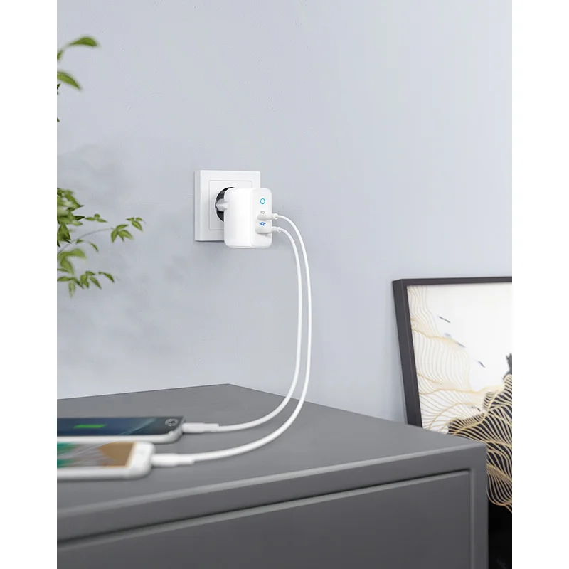 anker phone charger 30w 2 port fast charger with 18w tpye c power adapter powerport pd 2 for iphone for xiaomi for huawei free global shipping