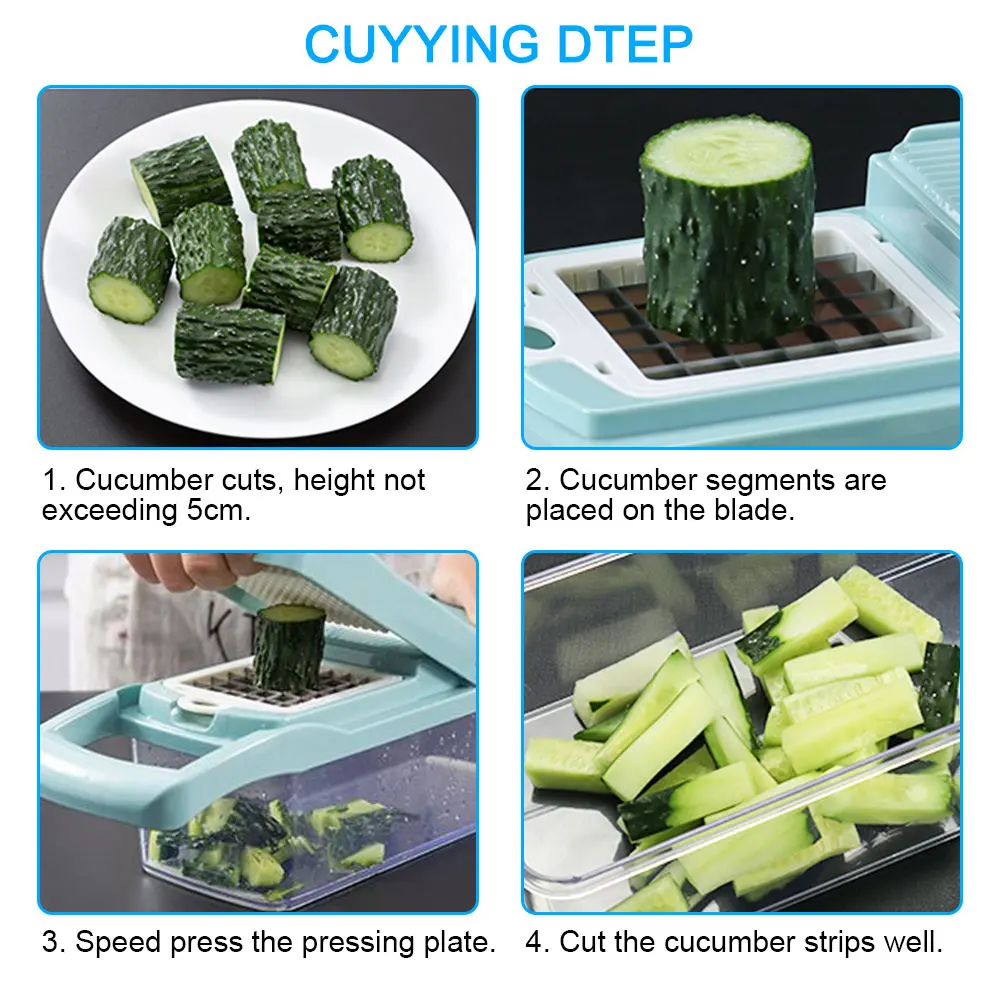 5 в 1 Еда овощей фруктовый салат очистки фруктов и Slicer измельчитель игрок