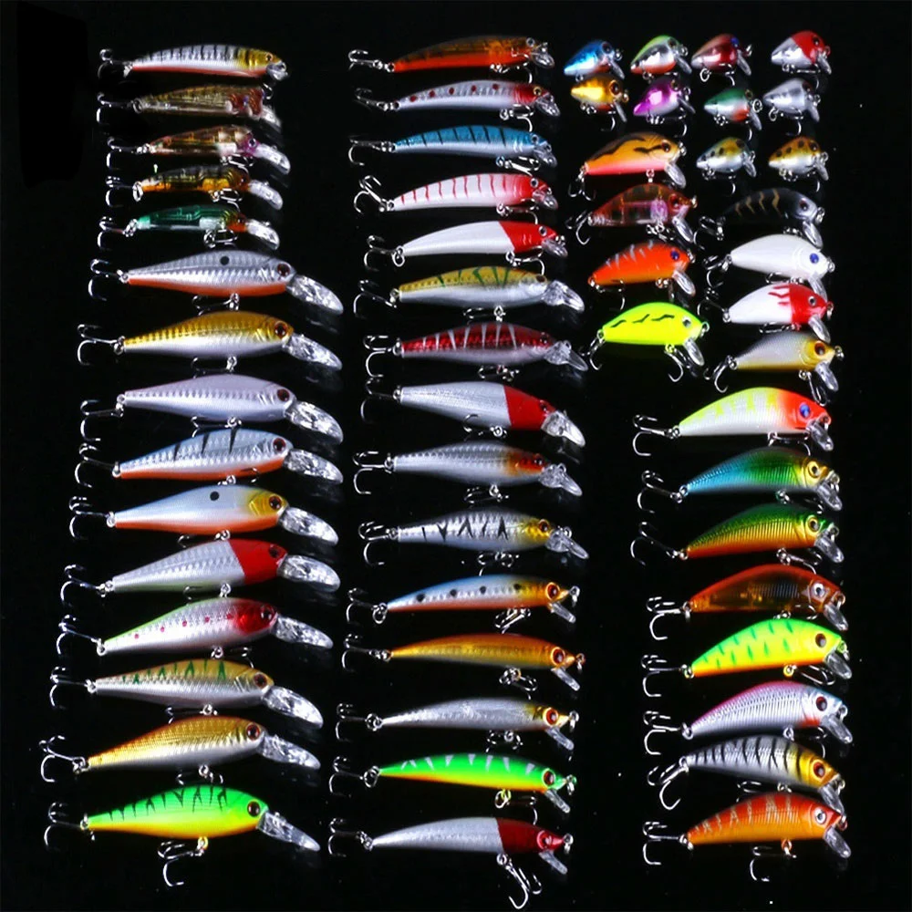 Набор рыболовных приманок 43/56 шт. набор для рыбалки инструменты на открытом