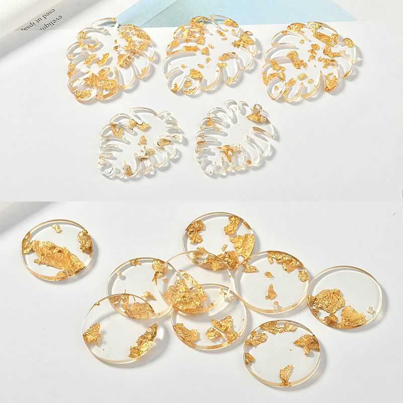 Прозрачные Платиновые полые листья циркулярные Акри лист diy ювелирные изделия