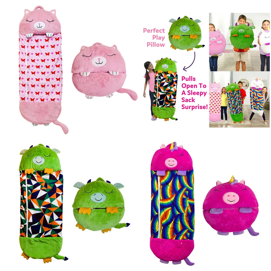 Спальный мешок в виде единорога рюкзак для сна одеяло маленьких мальчиков и