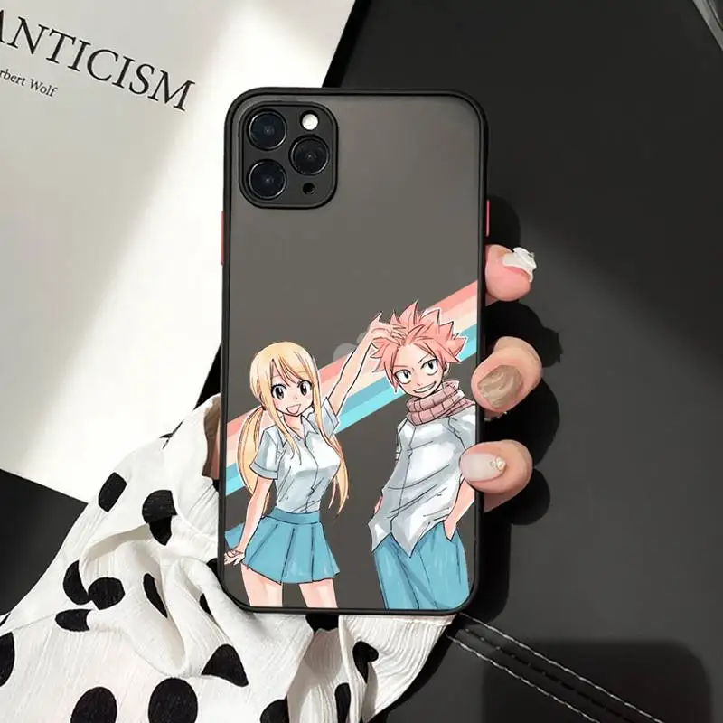 

Anime Fairy Tail Phone Cases matte transparent For iphone 7 8 11 12 plus mini x xs xr pro max cover