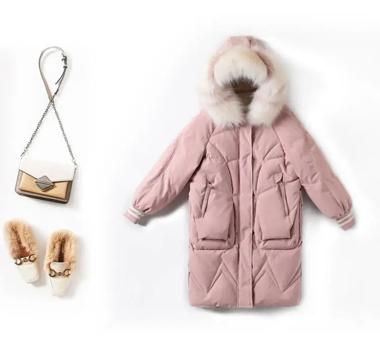 

2021 Women Winter New Loose Cotton-padded Jackets Female Mid-length Down Padded Coats Ladies Thicken Warm Student Parkas Y642