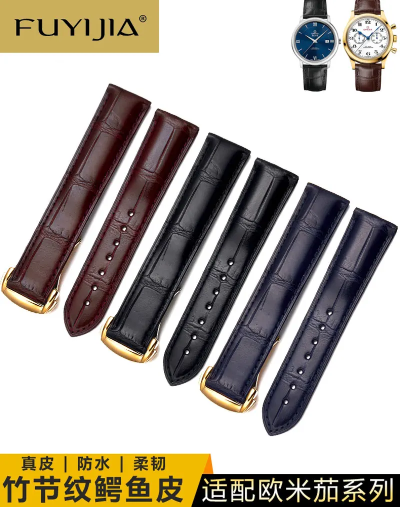 

New Dedicated Folding Buckle Bands Genuine Alligator Strap Men American Crocodile Skin Watch Band 18MM 19MM 20MM 21MM 22MM Belt