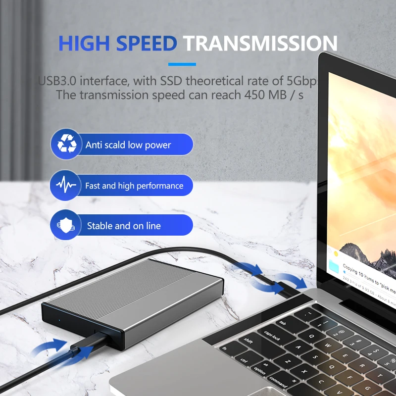 Чехол Blueendless для жесткого диска SATA к USB 3 0 высокоскоростной 5 Гбит/с ТБ алюминиевый