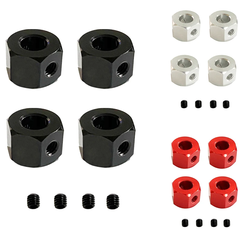 

4 шт 5 мм-12 мм металлический комбайнер для центрального движения колеса с шестигранной головкой адаптер для WPL D12 B14 B24 MN общего назначения D12 B14...