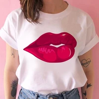 graphic tees tops red lips theme tshirts women funny t shirt o neck t shirt vintage ullzang mujer t shirt