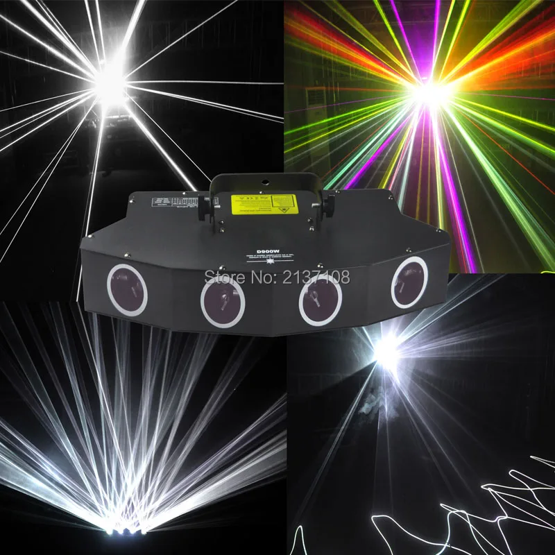 50 Вт 4 головки 7 цветов лазерный проектор DMX512 Luces DJ Disco семейные вечерние Клубные