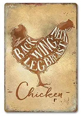 

Chicken Metal Sign